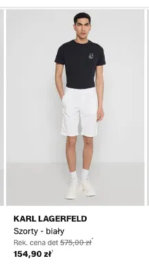 Szorty Karl Lagerfeld białe promocja w Lounge by Zalando