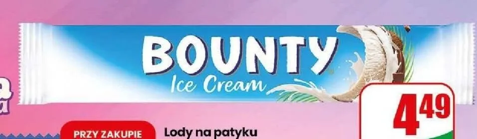 Lody baton Bounty promocja w Dino
