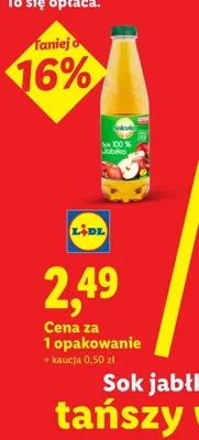 Sok jabłkowy Solevita 100% promocja w Lidl