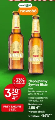 Napój piwny Żywiec Białe imbir promocja w Żabka