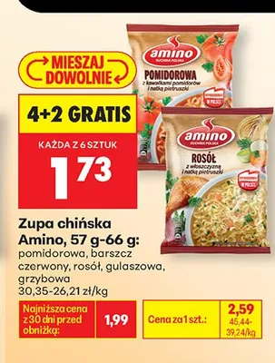 Zupa chińska Amino rosół promocja w Biedronka