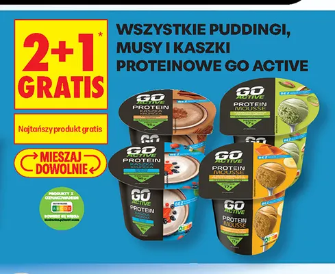 Pudding proteinowy Go Active promocja w Biedronka