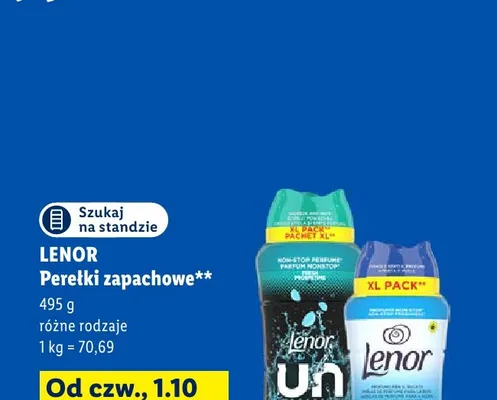 Perełki zapachowe Lenor promocja w Lidl