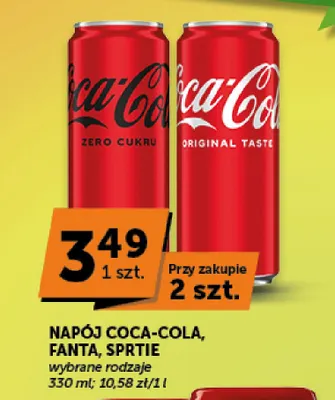 Napój gazowany Coca-Cola Zero Cukru promocja w Groszek