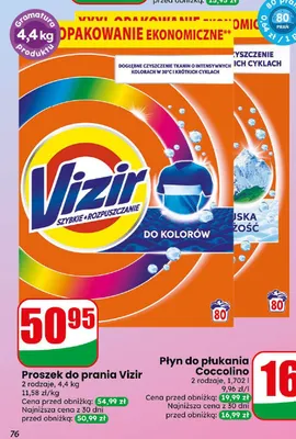 Proszek do prania Vizir do kolorów promocja w Dino
