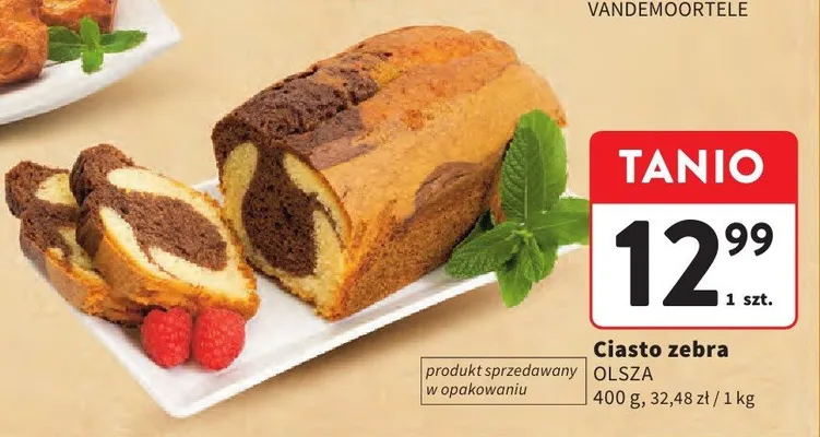 Ciasto zebra promocja w Intermarche