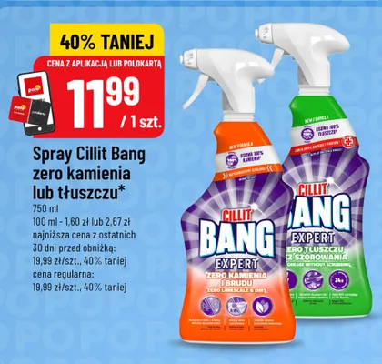 Spray do czyszczenia Cillit Bang Expert Zero Kamienia i Brudu promocja w POLOmarket