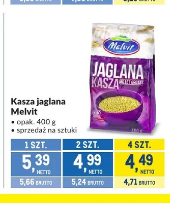 Kasza jaglana Melvit promocja w Makro