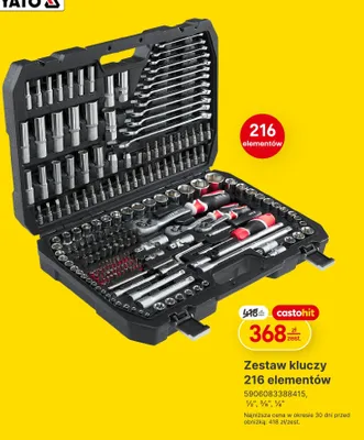 Zestaw kluczy 216 elementów promocja w Castorama