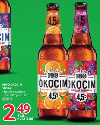 Piwo Okocim Mocna pomarańcza 4,5% promocja w Selgros