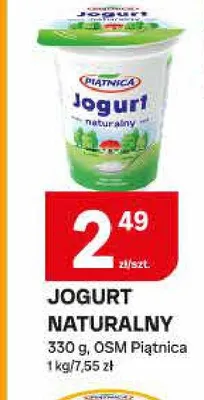 Jogurt naturalny Piątnica promocja w Chorten