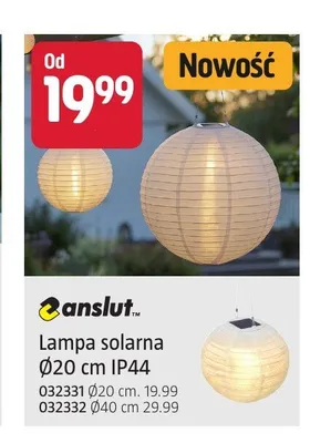 Lampa solarna Anslut Ø40 cm IP44 promocja w Jula