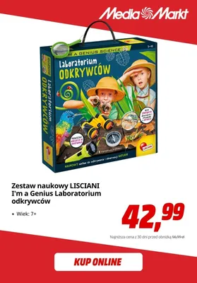 Zestaw naukowy LISCIANI I'm a Genius Laboratorium odkrywców promocja w Media Markt