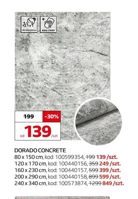 Dywan Dorado Concrete 120x170 cm promocja w Komfort