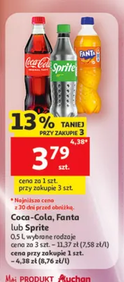 Napój gazowany Fanta 0,5l promocja w Auchan