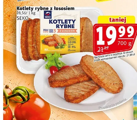 Kotlety rybne z łososiem Seko promocja w Prim Market