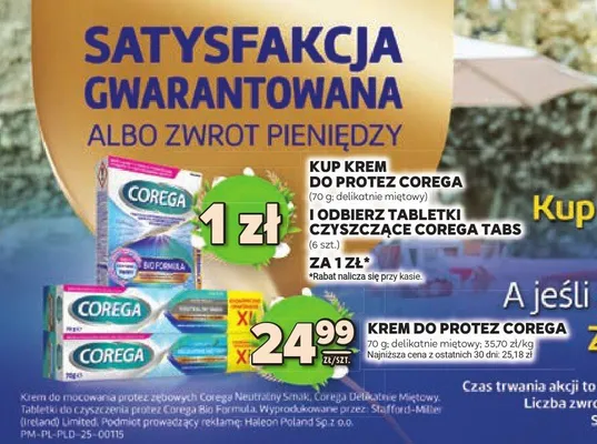 Tabletki czyszczące Corega Tabs promocja w Stokrotka