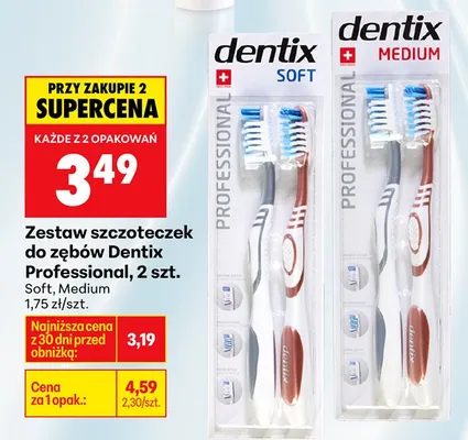 Zestaw szczoteczek do zębów Professional Soft promocja w Biedronka
