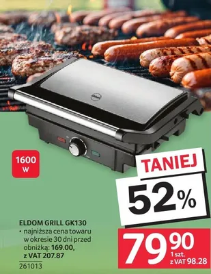 Grill elektryczny Eldom GK130 261013 promocja w Selgros