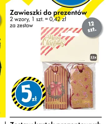 Zawieszki do prezentów promocja w Tedi