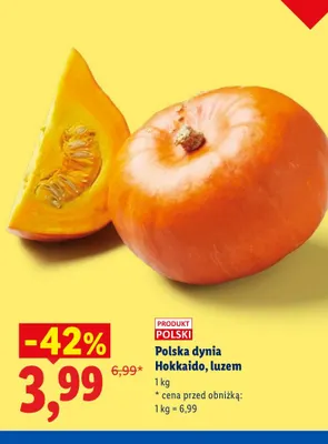 Dynia Hokkaido polska promocja w Lidl