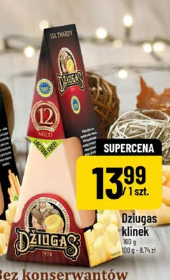 Ser Dziugas klinek 12 miesięcy promocja w POLOmarket