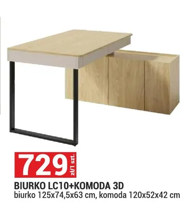 Biurko LC10+komoda 3D Luca promocja w Merkury Market