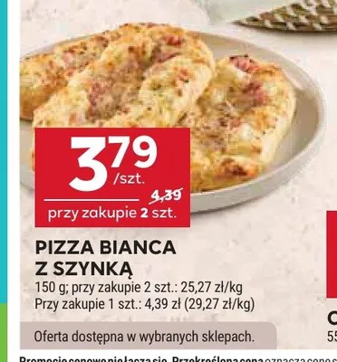 Pizza Bianca z szynką promocja w Stokrotka