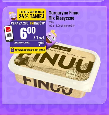 Margaryna Finuu Mix Klasyczne promocja w POLOmarket