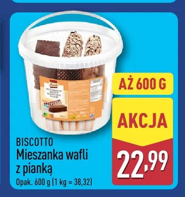 Mieszanka wafli z pianką Biscotto promocja w Aldi