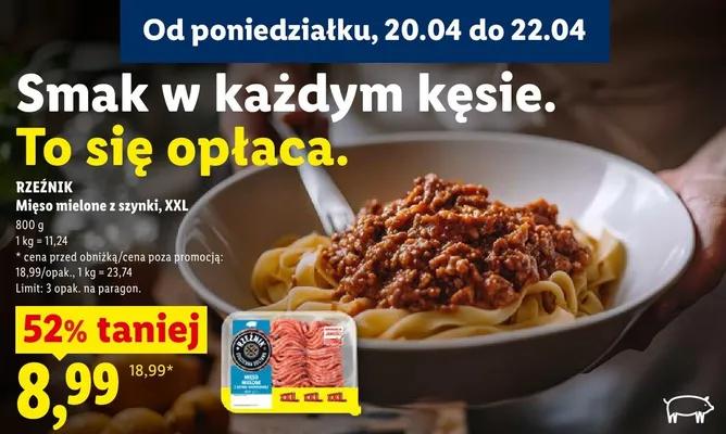 Mięso mielone z szynki XXL Rzeźnik promocja w Lidl