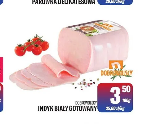 Indyk biały gotowany Dobrowolscy promocja w Tomi Markt