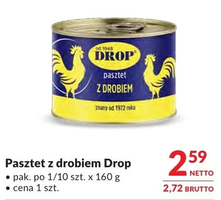 Pasztet z drobiem Drop promocja w Makro