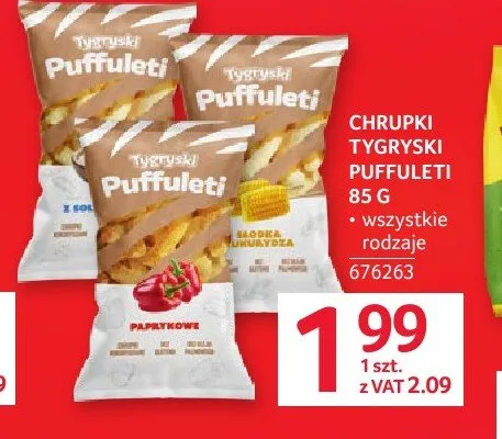 Chrupki Tygryski Puffuleti paprykowe promocja w Selgros