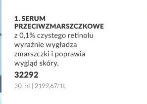 Serum przeciwzmarszczkowe z 0,1% czystego retinolu Anew promocja w AVON