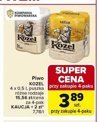 Piwo Kozel promocja w Carrefour