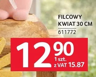 Filcowy kwiat 30 cm promocja w Selgros