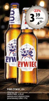 Piwo Żywiec 0% promocja w Arhelan