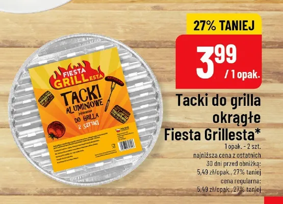 Tacki do grilla okrągłe Fiesta Grillesta 2-pak promocja w POLOmarket