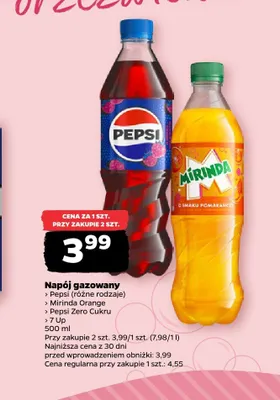 Napój gazowany Pepsi promocja w Netto