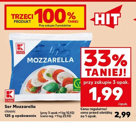 Ser mozzarella classic K-Classic promocja w Kaufland
