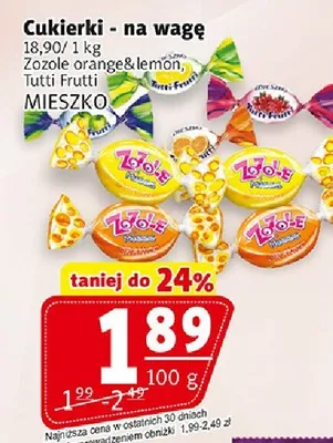 Cukierki na wage Zozole orange&lemon promocja w Prim Market