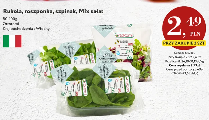 Rukola Ortoromi promocja w Market Point