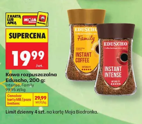 Kawa rozpuszczalna Eduscho Family promocja w Biedronka