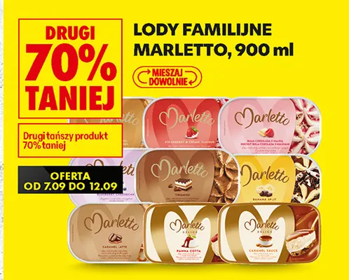 Lody familijne Marletto promocja w Biedronka