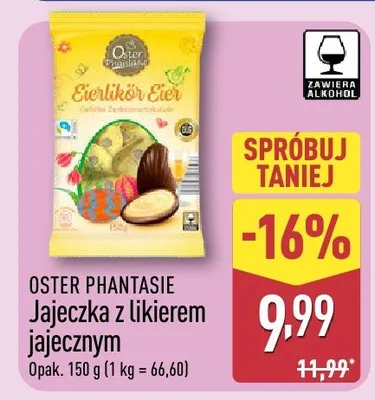 Jajeczka z likierem jajecznym promocja w Aldi