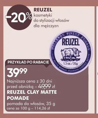 Pomada do włosów Reuzel Clay Matte Pomade promocja w Super-Pharm