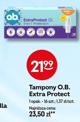 Tampony O.B. Extra Protect promocja w Żabka