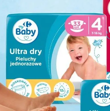Pieluchy jednorazowe My Baby Ultra Dry 4 promocja w Carrefour