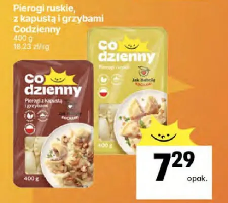 Pierogi ruskie z kapustą i grzybami promocja w Delikatesy Centrum